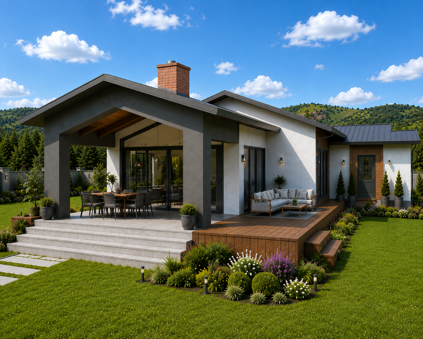124 m² 2+1 Tek Katlı Çelik Ev