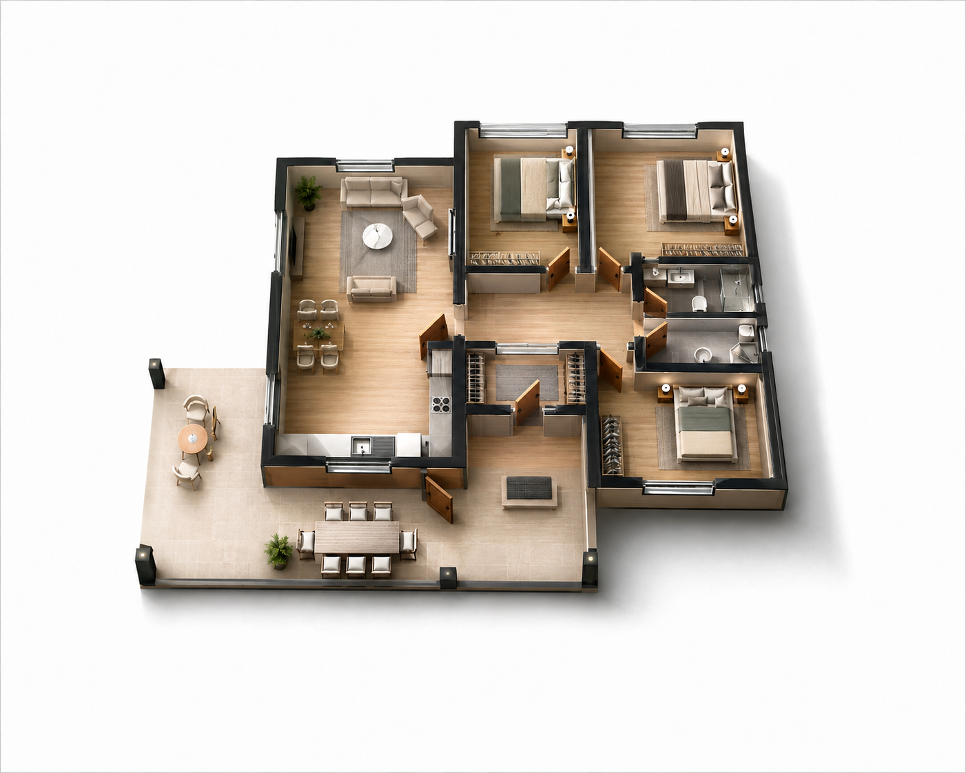 155 m² 3+1 Tek Katlı Çelik Ev