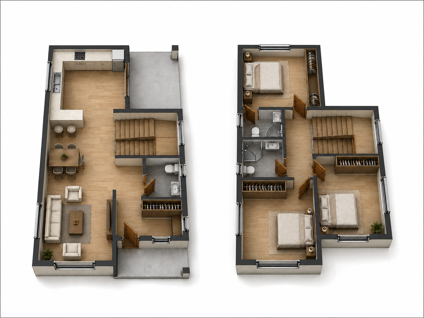125 m² 3+1 İki Katlı Çelik Ev
