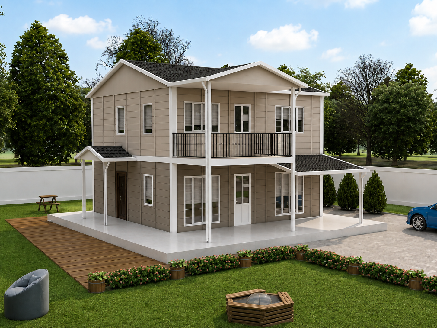 149 m² İki Katlı Prefabrik Ev